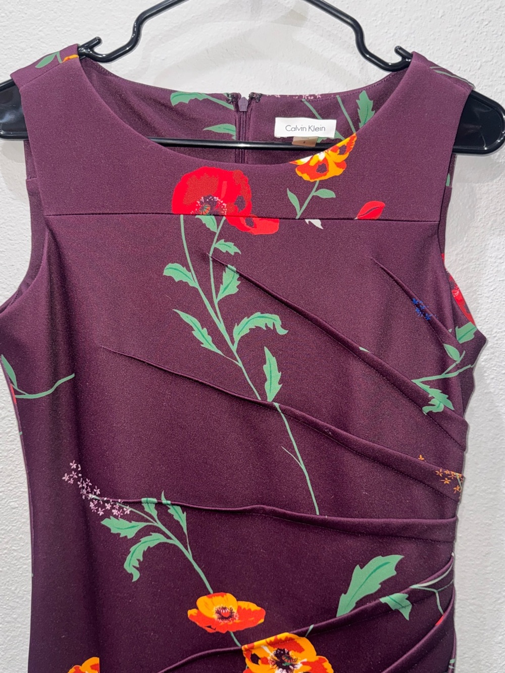 Calvin Klein Plum Floral Sheath Dress - Picture 3 of 3